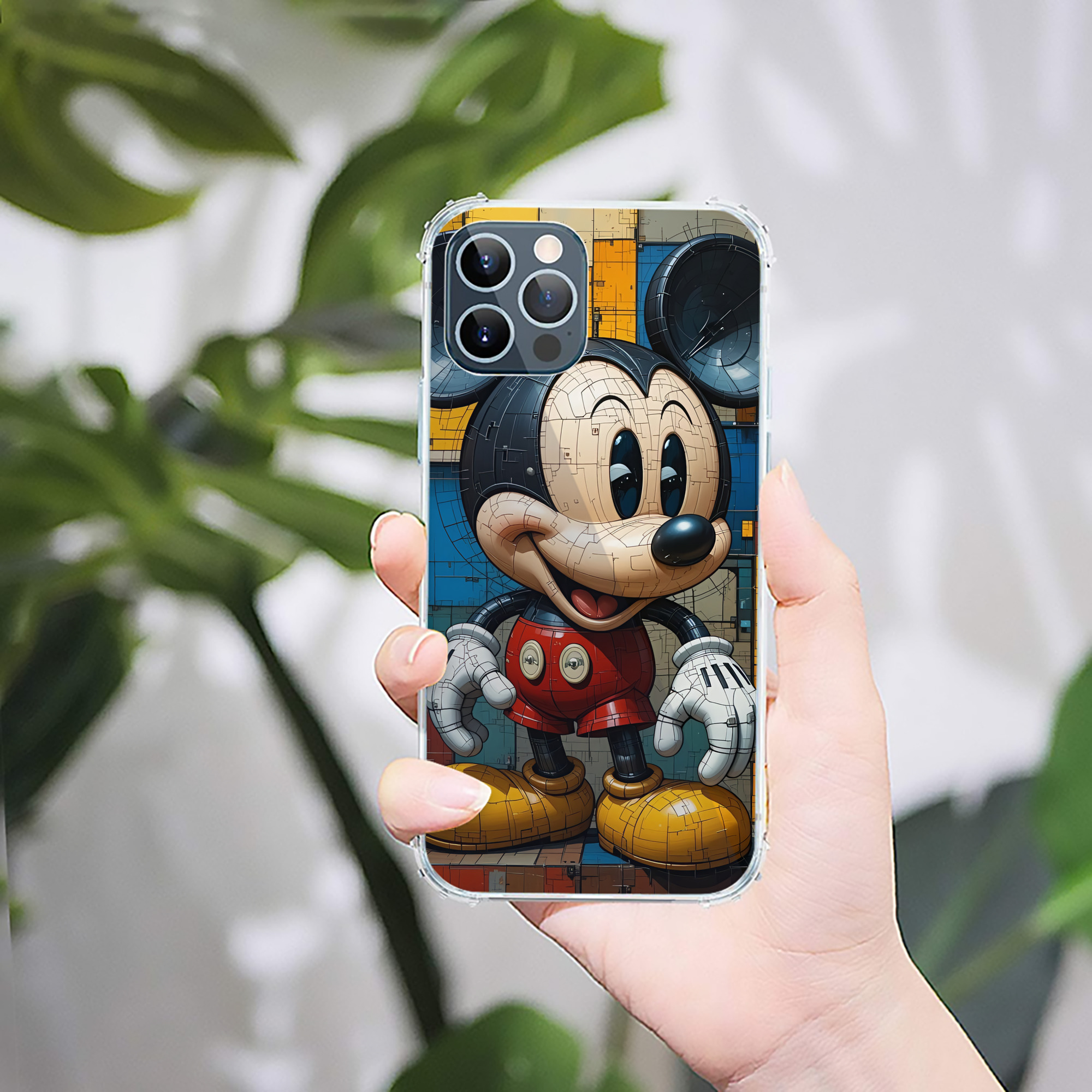 （画像用） ミッキーマウス Mickey Mouse 【iPhone 12シリーズ対応】透明スマホケース（クリアソフトケース）
